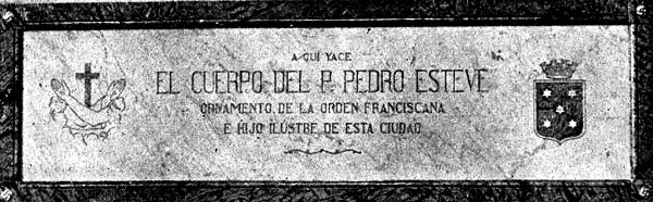 Lápida del Pare Pere