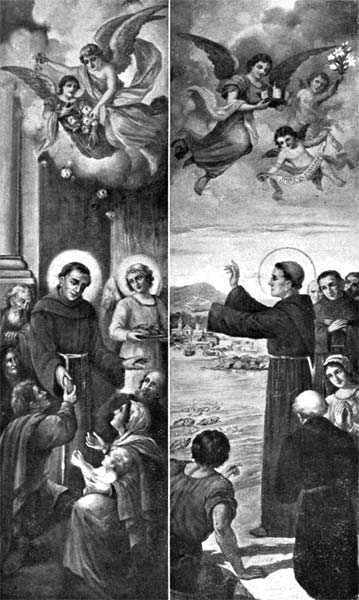 Lienzos de San Antonio de Padua. Iglesia de San Lorenzo de Valencia