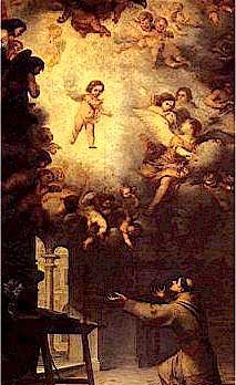 Visi&oacute;n de san Antonio de Padua